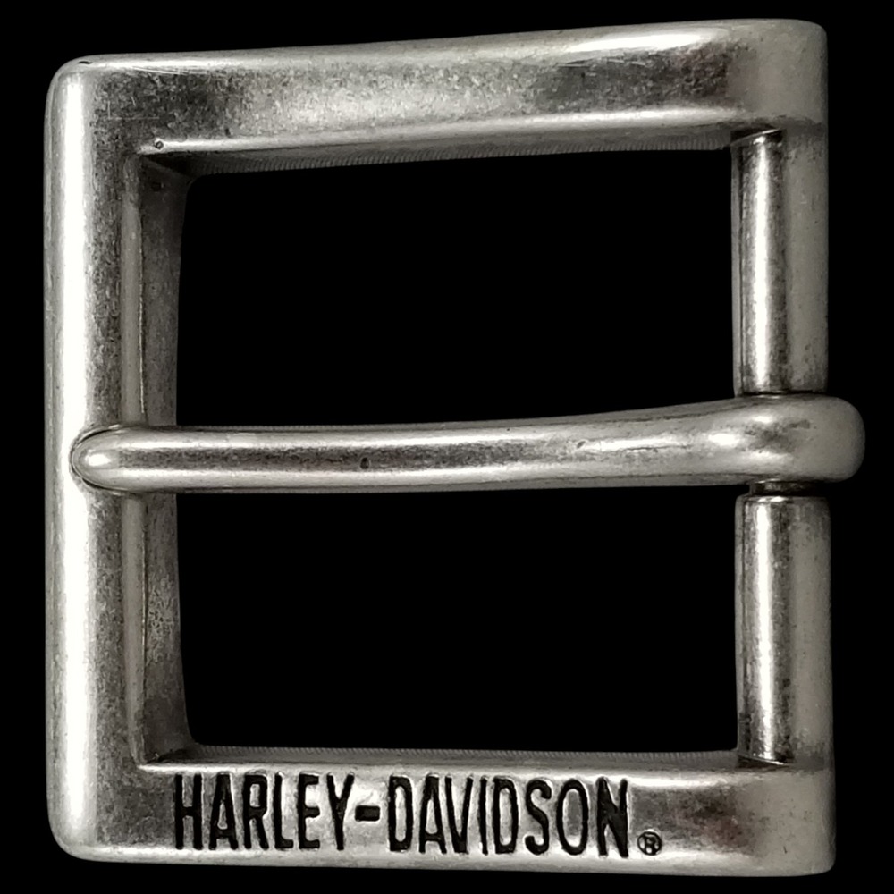 Harley Davidson Belt Buckle, Silver Tone Rectangular, USA Made - Picture 3 of 9